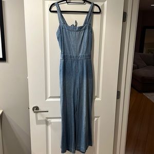 Madewell Chambray Wide Leg Jumpsuit